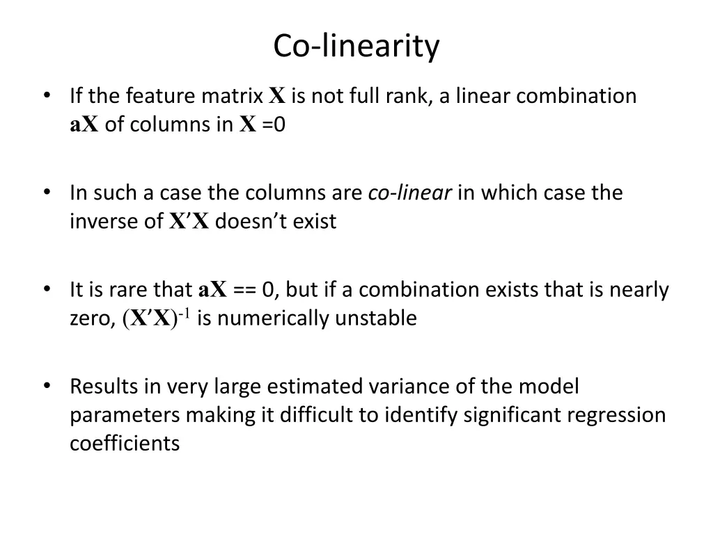 co linearity