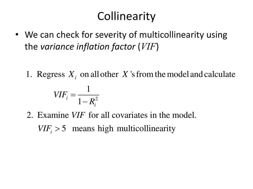 collinearity