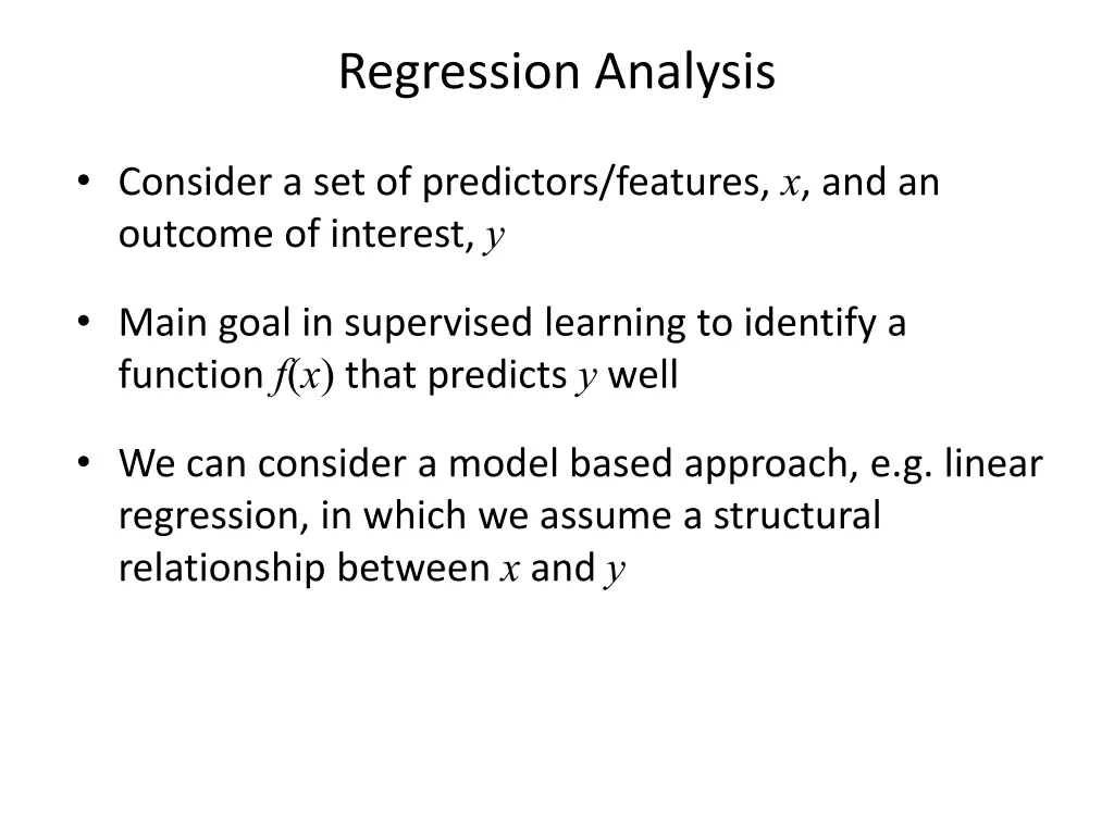 regression analysis