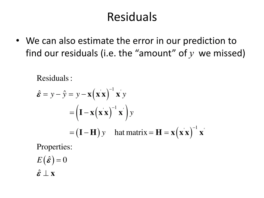 residuals