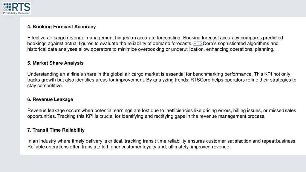 4 booking forecast accuracy