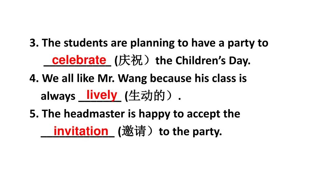 3 the students are planning to have a party