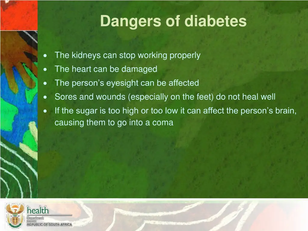 dangers of diabetes