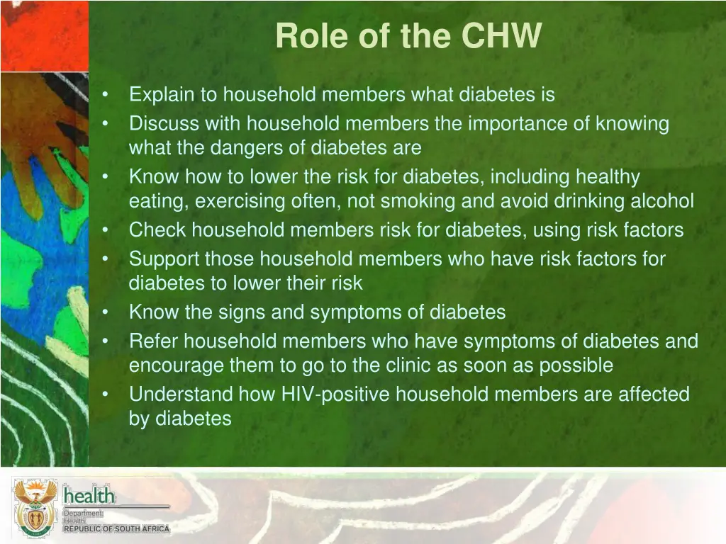 role of the chw