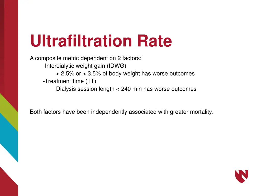 ultrafiltration rate 1