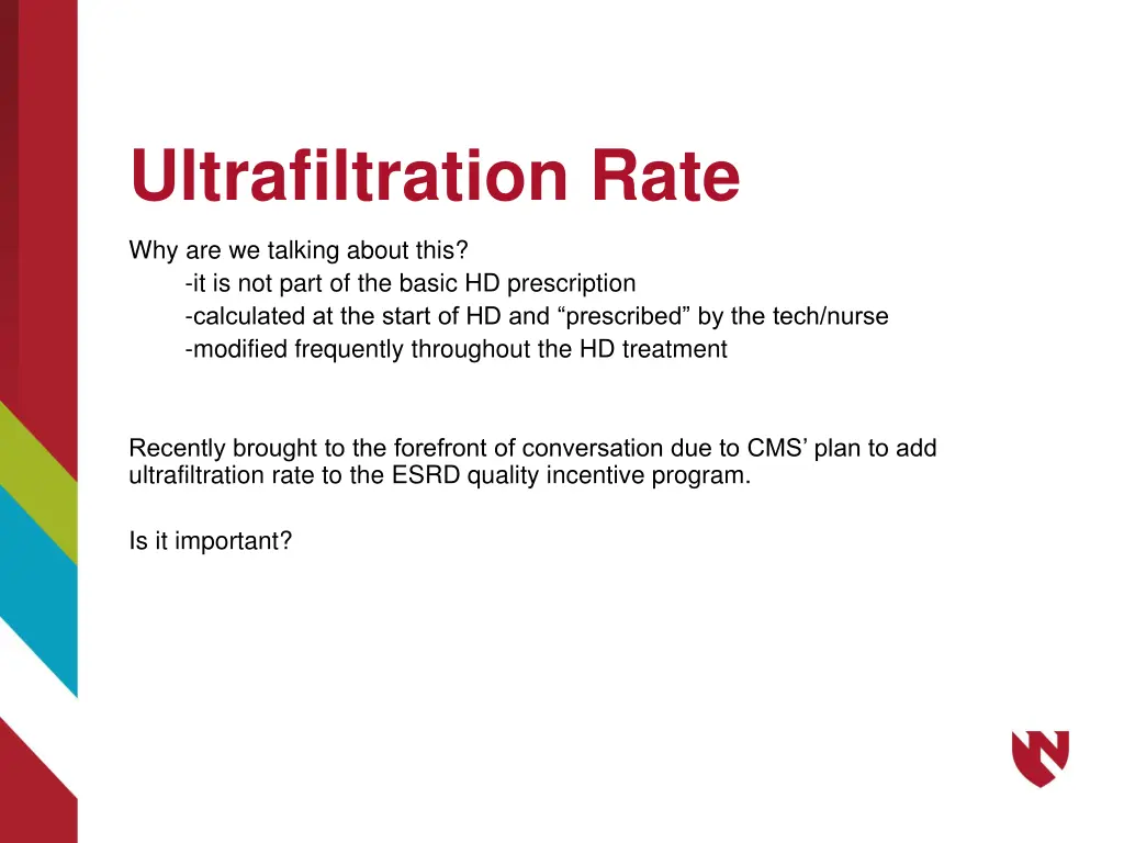 ultrafiltration rate