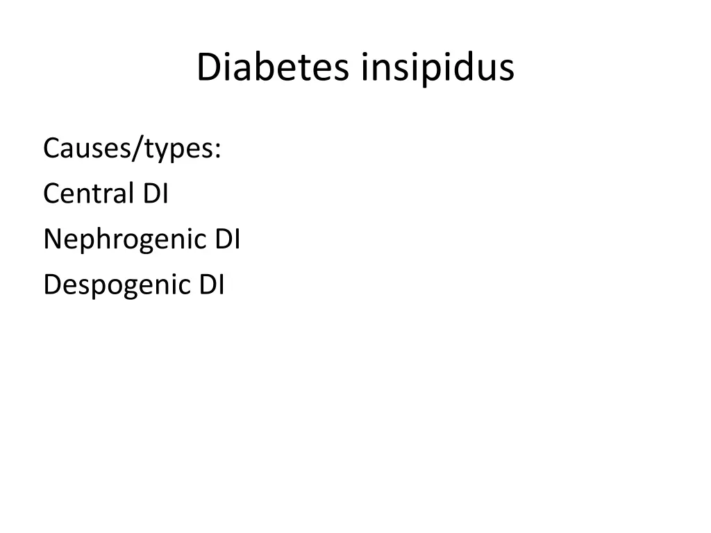 diabetes insipidus