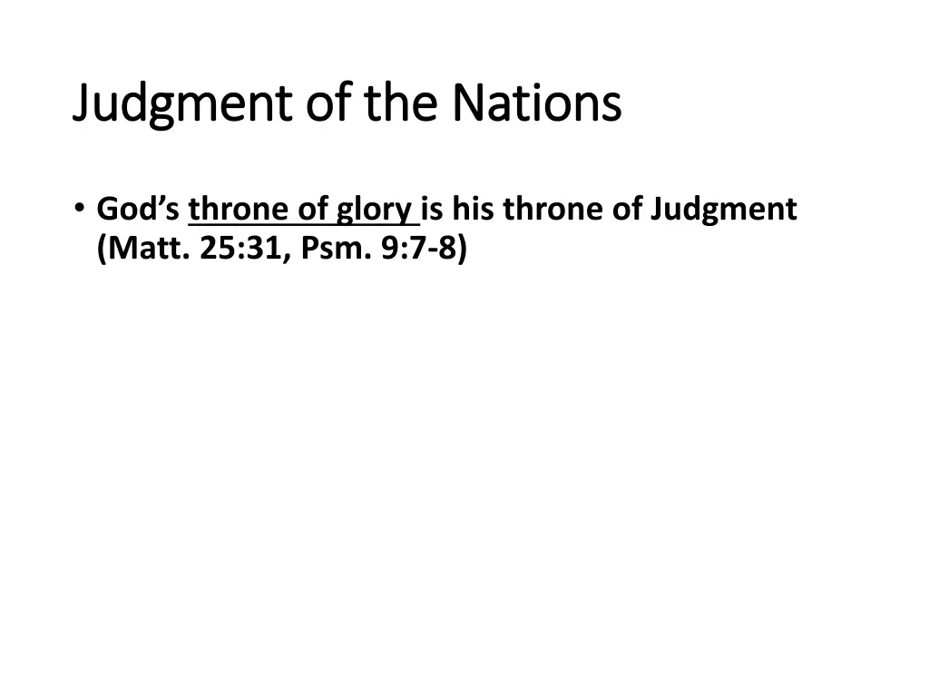 judgment of the nations judgment of the nations