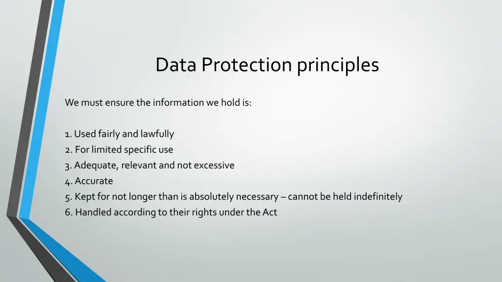 data protection principles