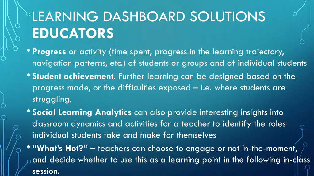 learning dashboard solutions educators progress