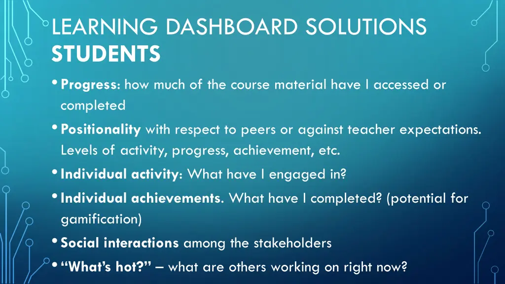 learning dashboard solutions students progress