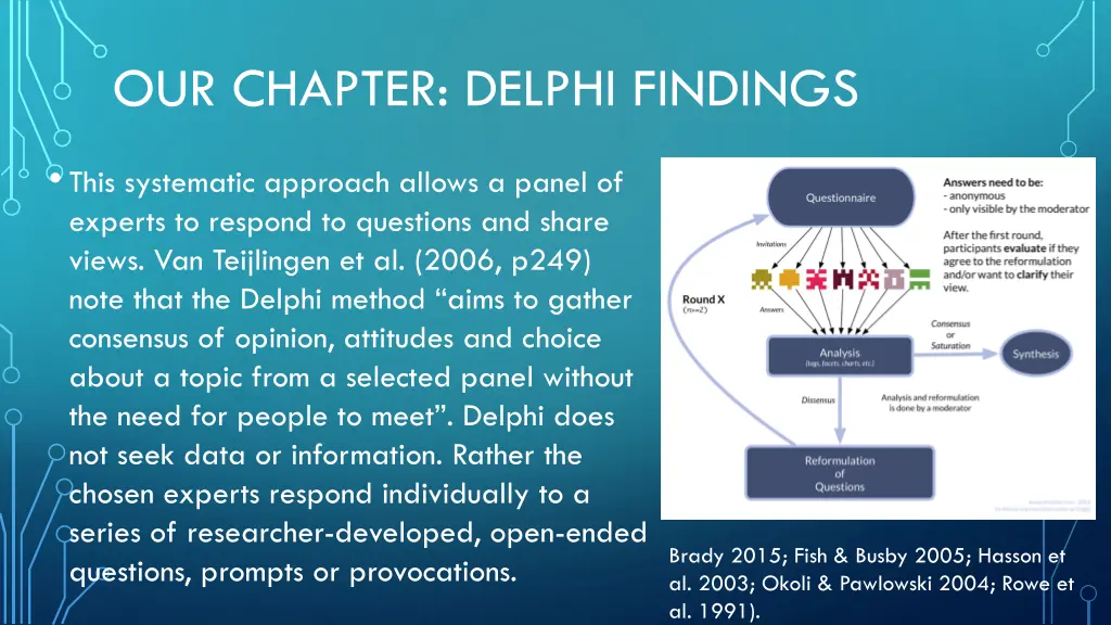 our chapter delphi findings