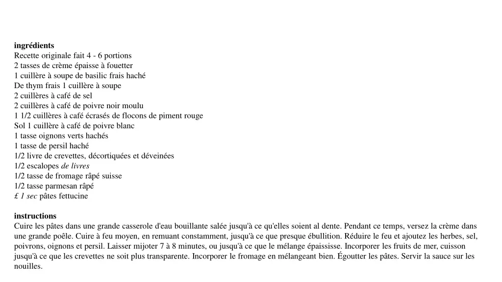 ingr dients recette originale fait 4 6 portions