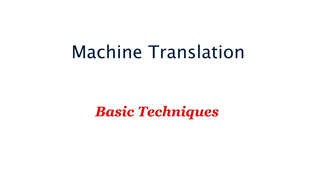 machine translation