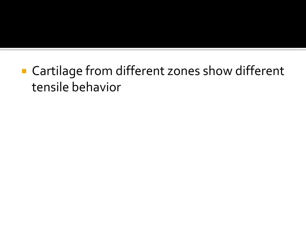 cartilage from different zones show different