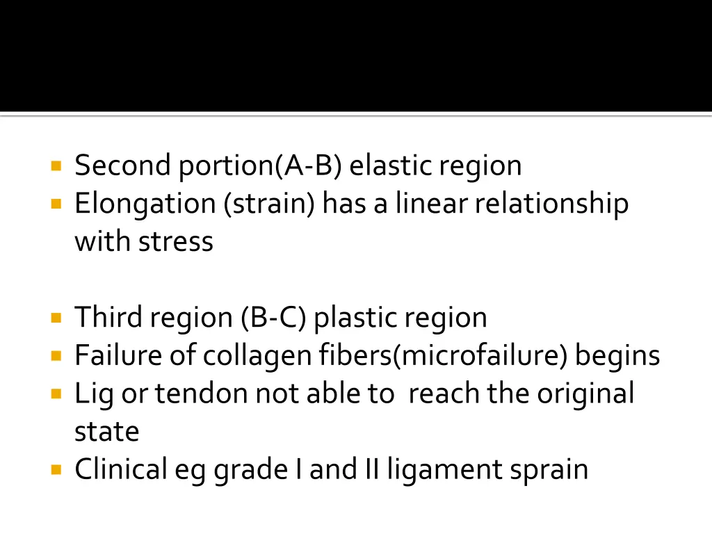 second portion a b elastic region elongation