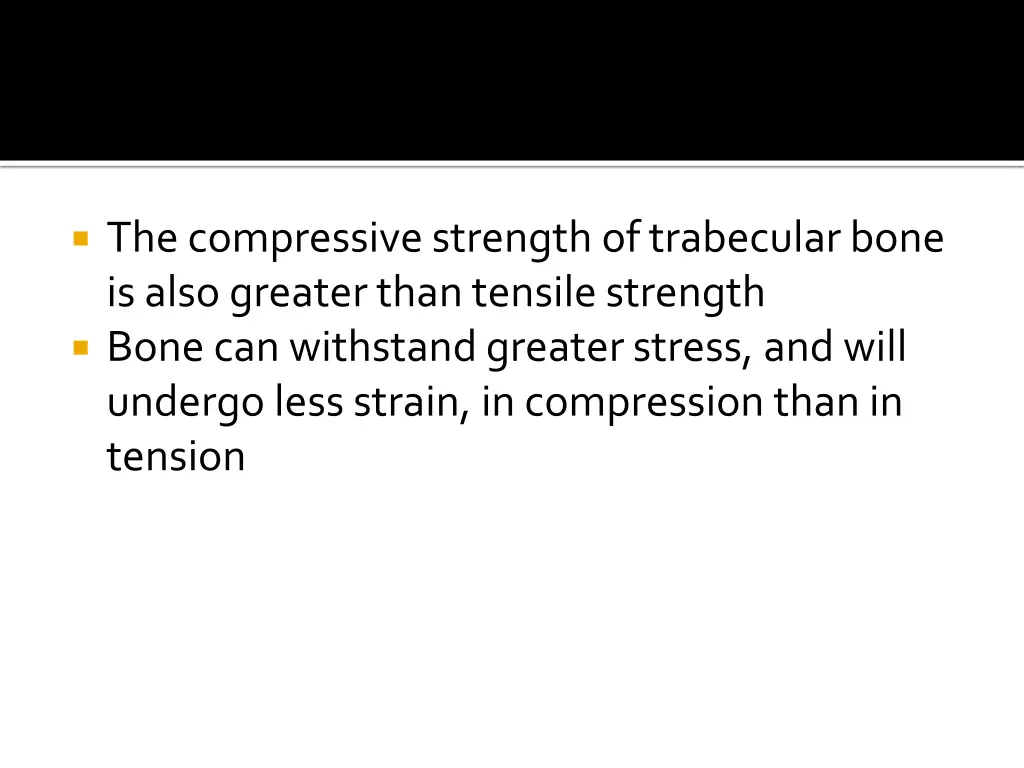 the compressive strength of trabecular bone