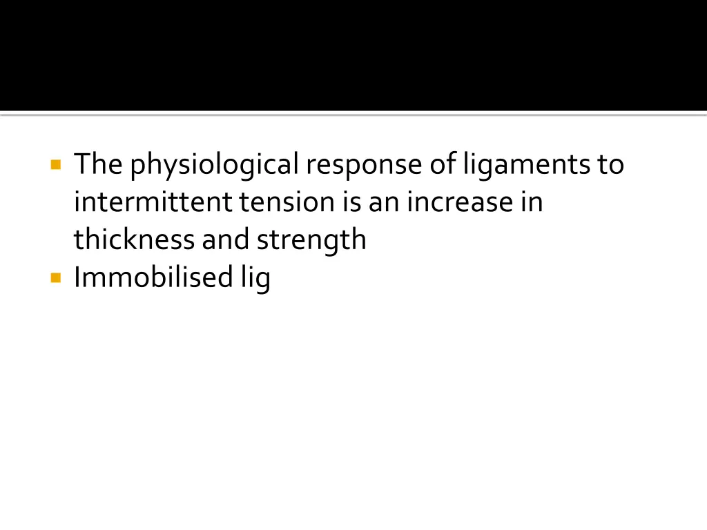 the physiological response of ligaments