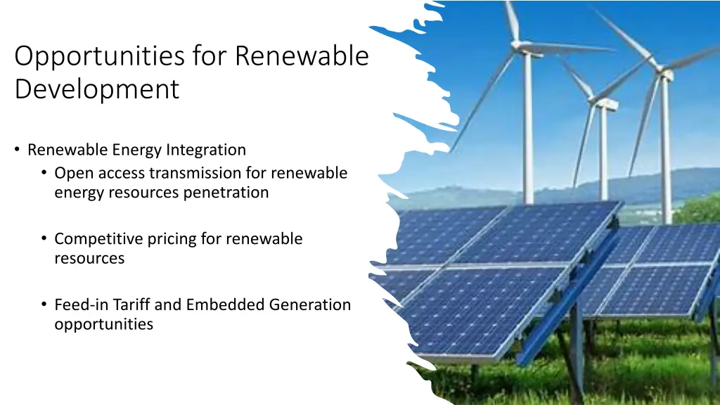 opportunities for renewable development