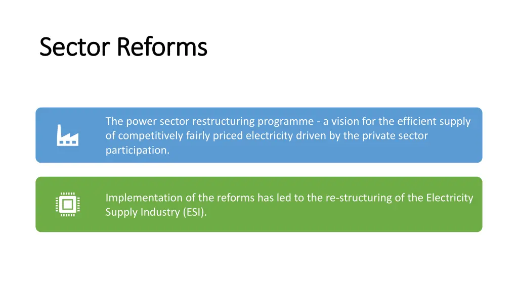 sector reforms sector reforms