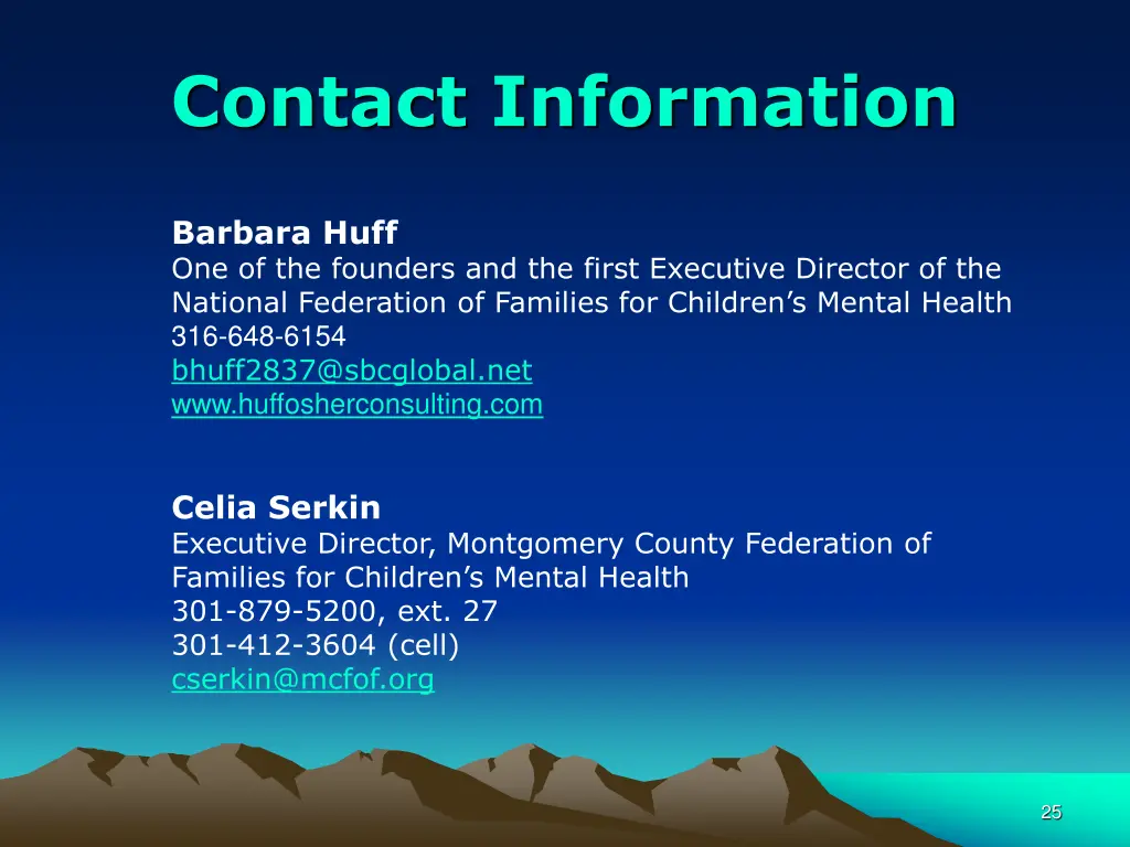 contact information