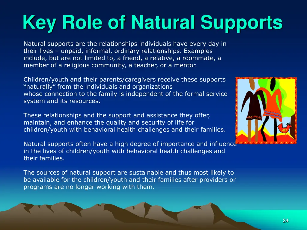 key role of natural supports