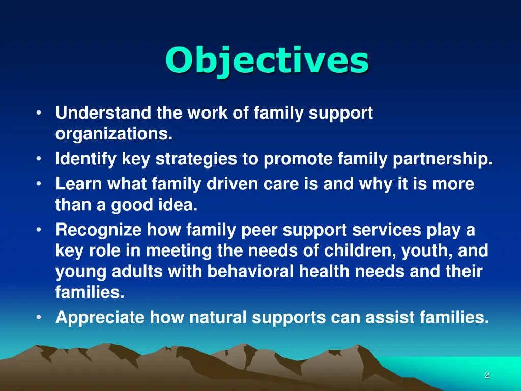 objectives