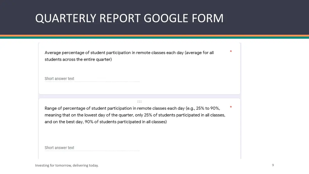 quarterly report google form 1