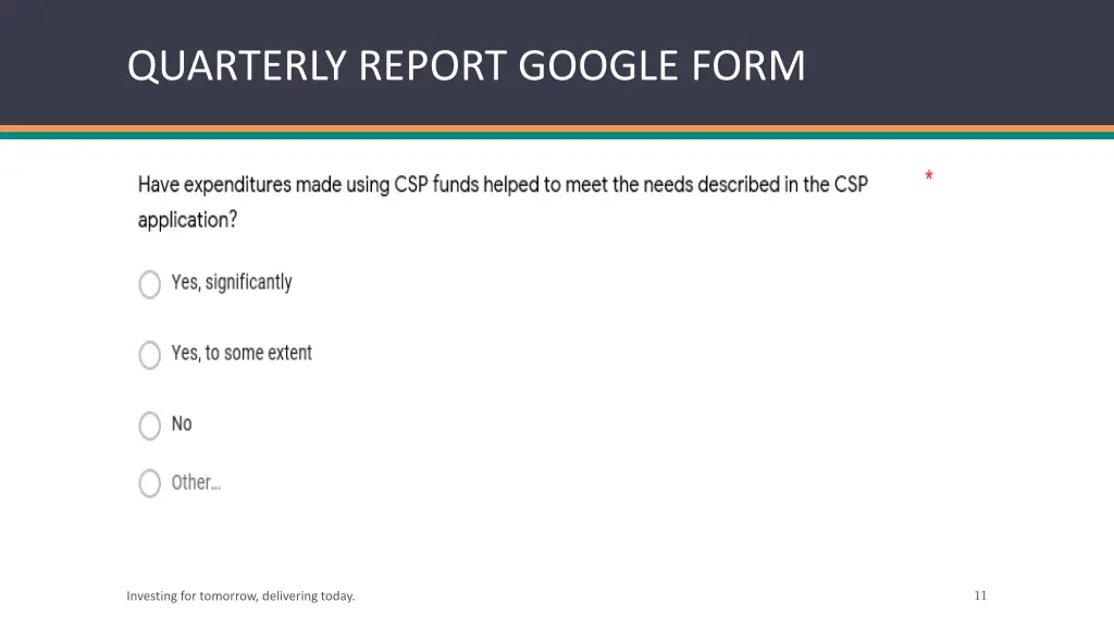 quarterly report google form 3