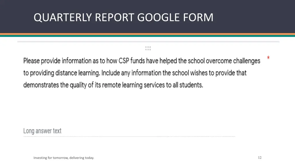 quarterly report google form 4