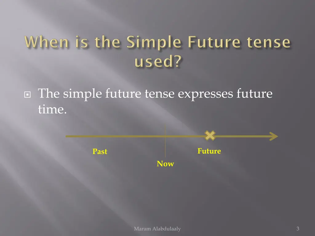 the simple future tense expresses future time