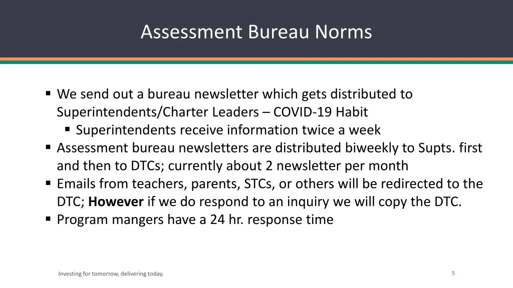 assessment bureau norms