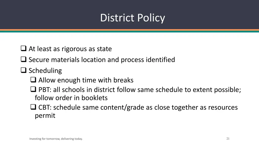 district policy