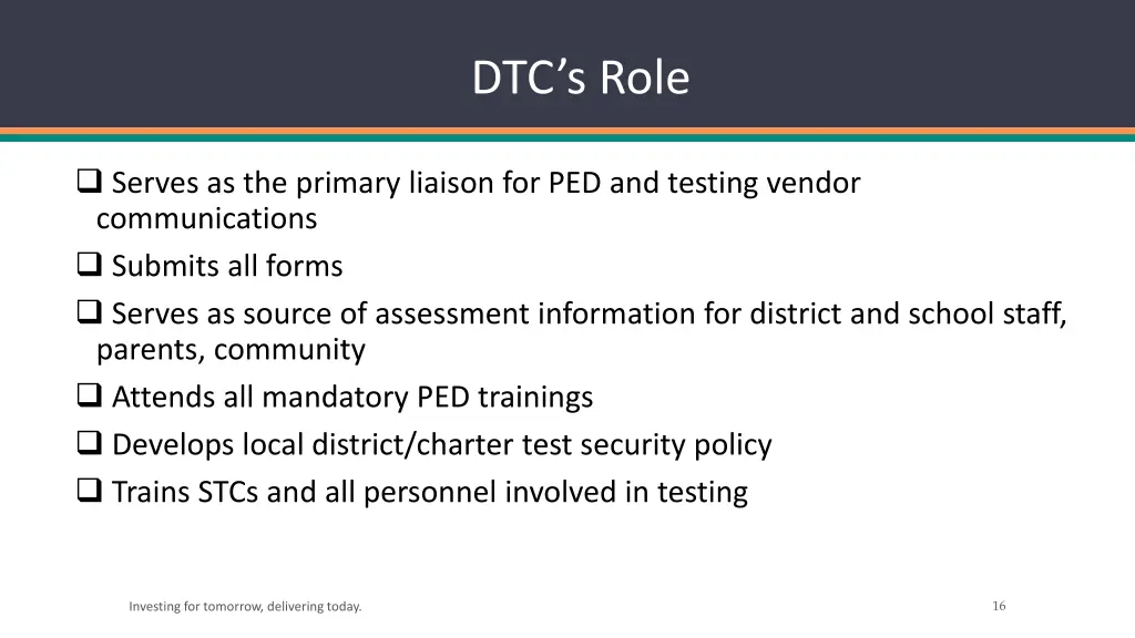 dtc s role