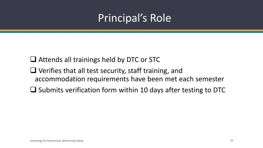 principal s role