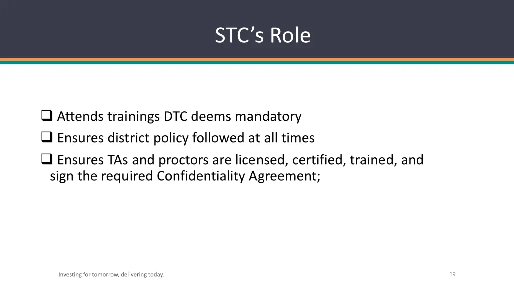 stc s role