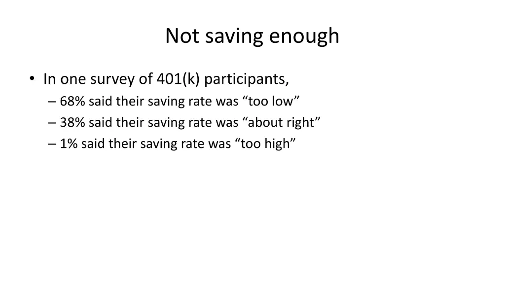 not saving enough 1