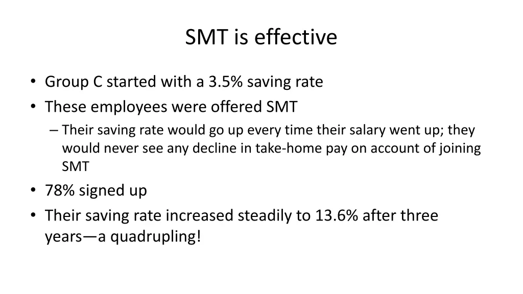 smt is effective 1