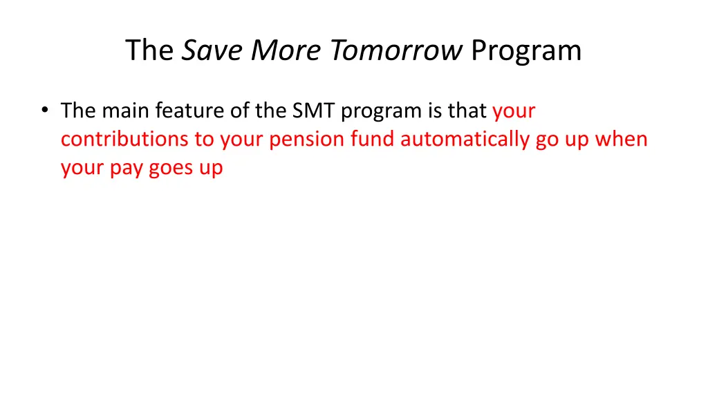 the save more tomorrow program 1