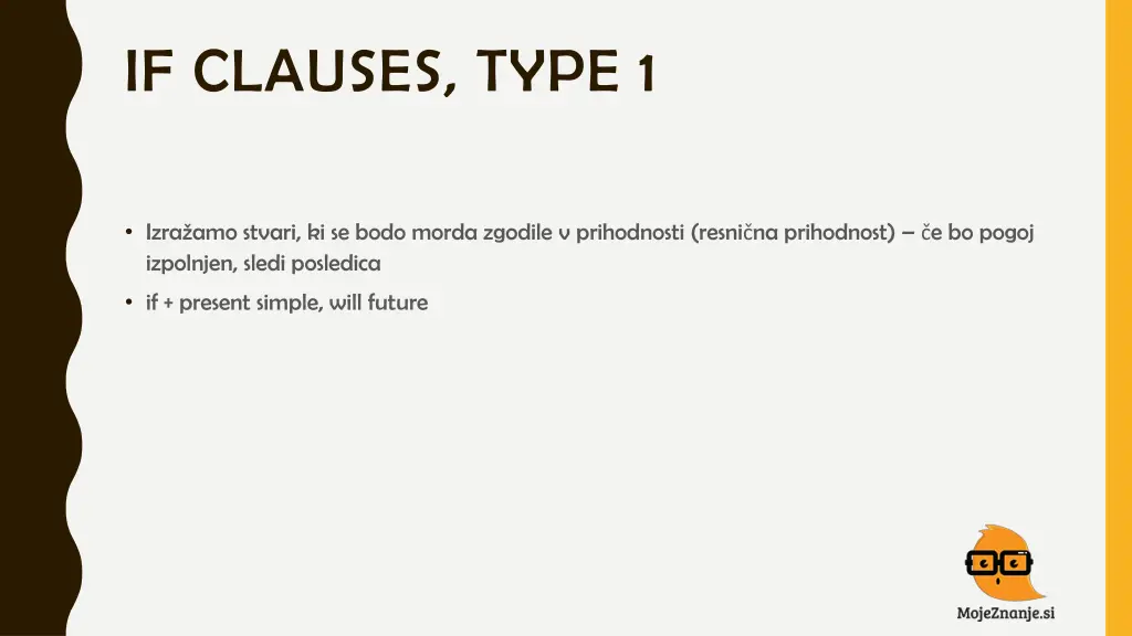 if clauses type 1