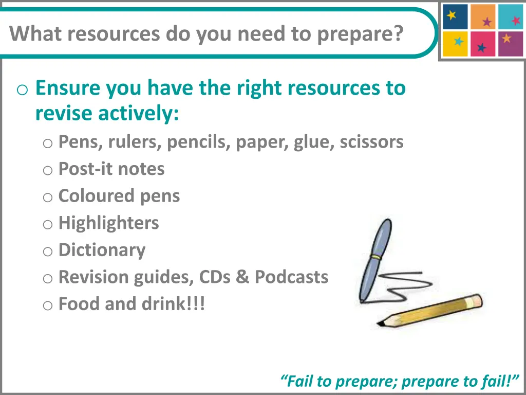 what resources do you need to prepare