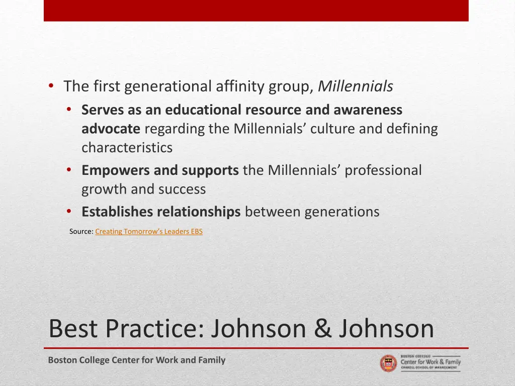 the first generational affinity group millennials