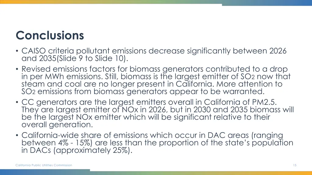 conclusions caiso criteria pollutant emissions