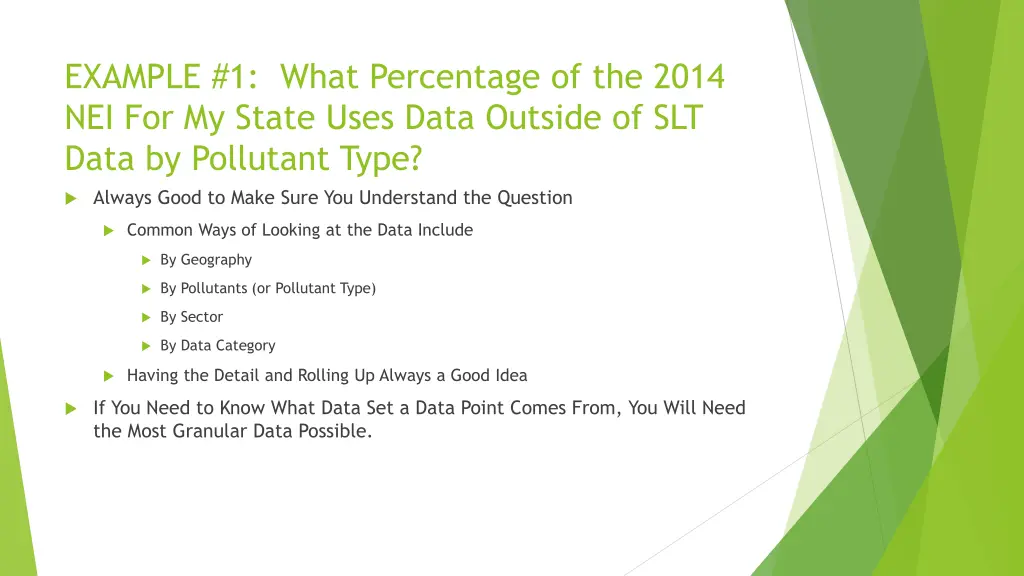 example 1 what percentage of the 2014