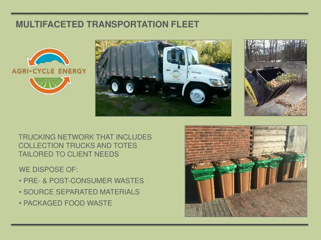 multifaceted transportation fleet