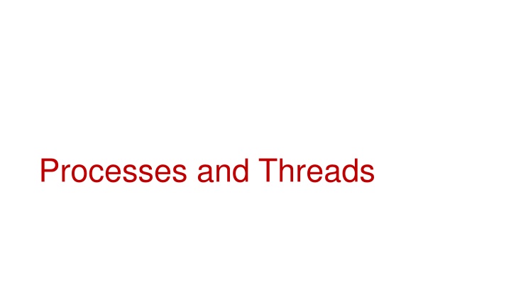 processes and threads