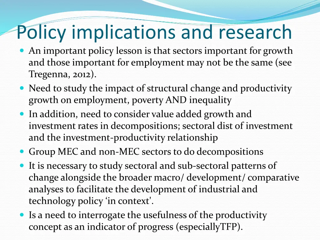 policy implications and research an important