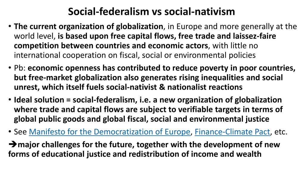 social federalism vs social nativism the current