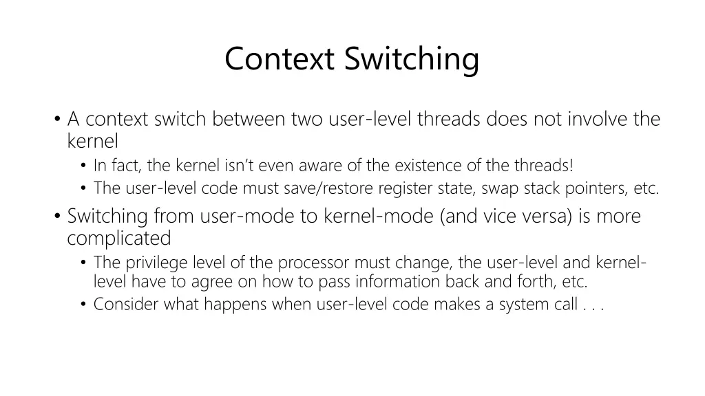 context switching