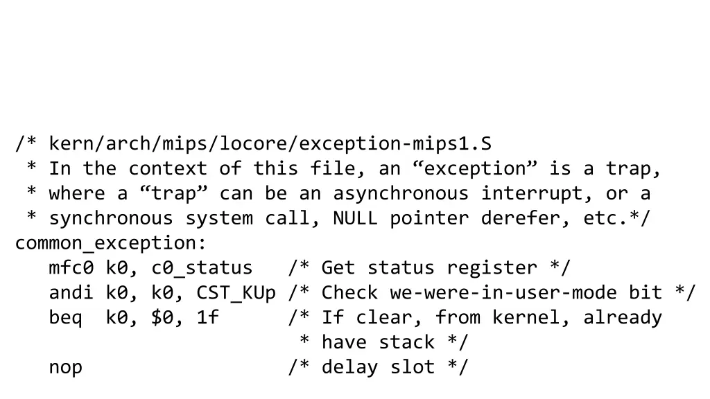 kern arch mips locore exception mips1